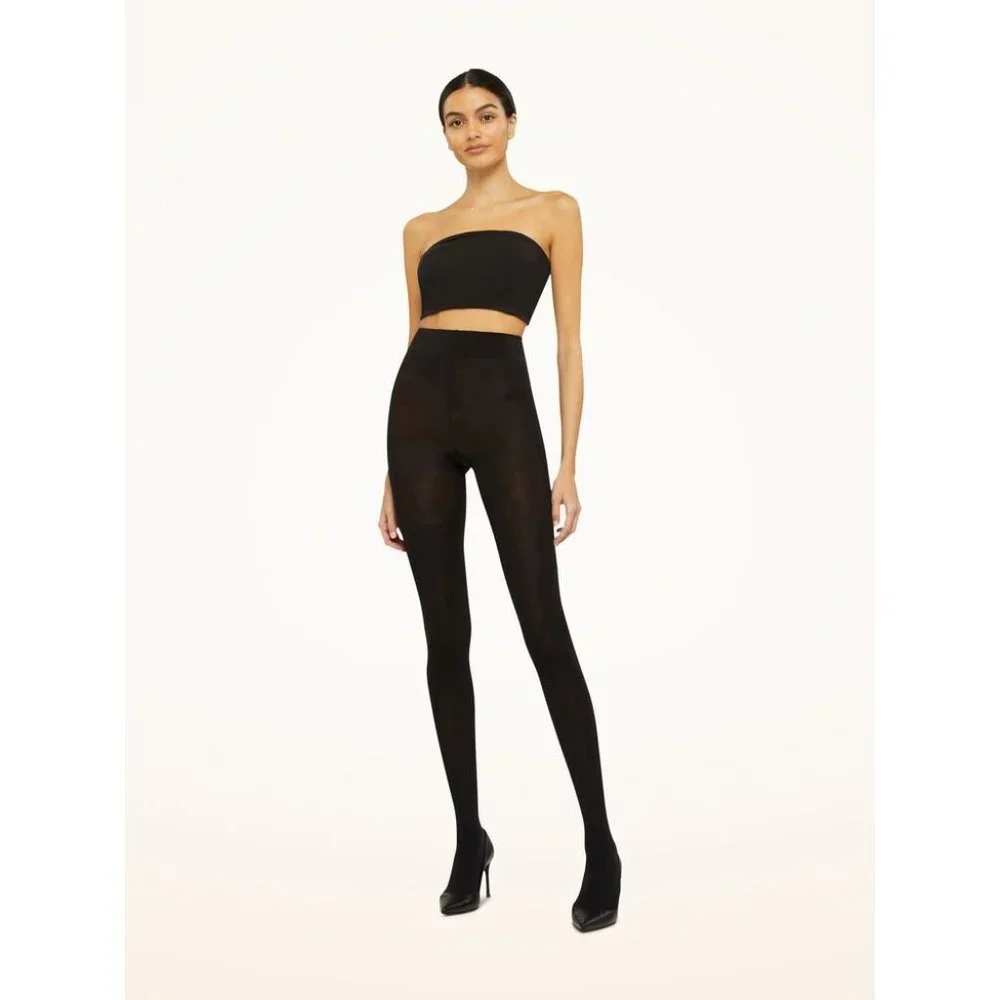 Wolford Velvet de Luxe 66 Comfort Tights in Black XSmall New Womens Nylons Panty